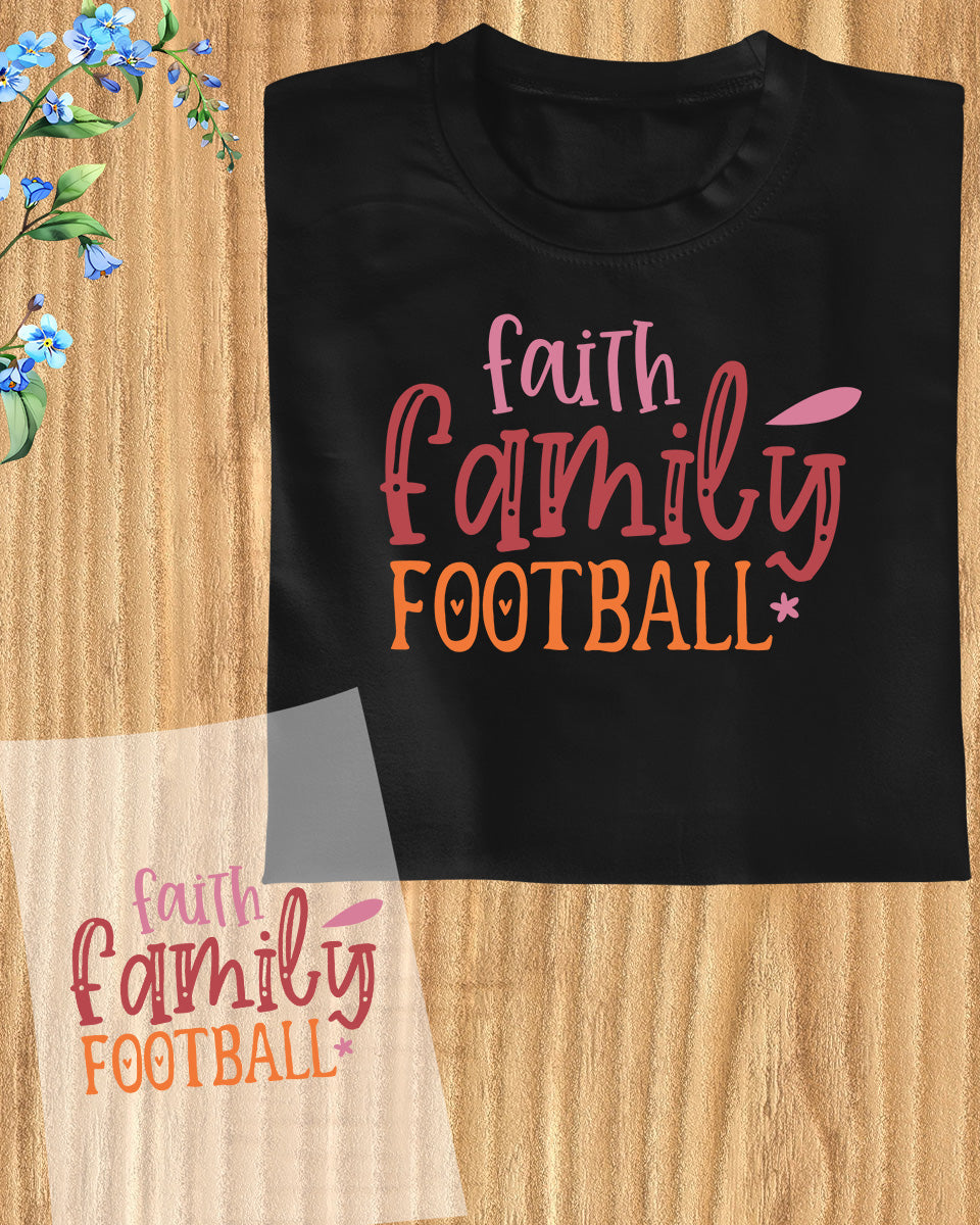 Faith Family Football DTF Transfer Film