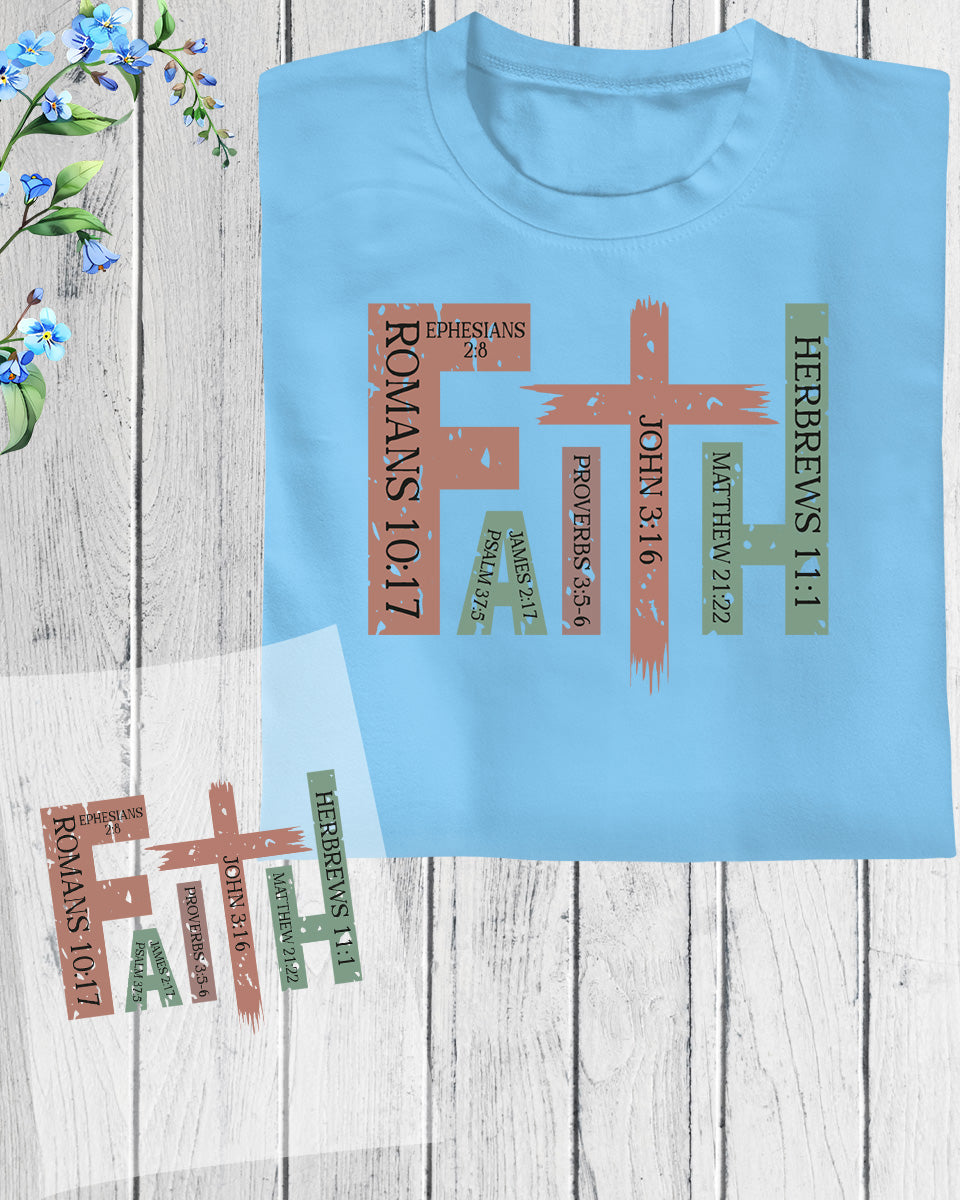 Faith Bible Quote DTF Transfer Film