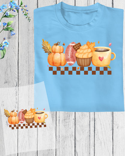 Fall Autumn Football Heat Transfer ready to Press