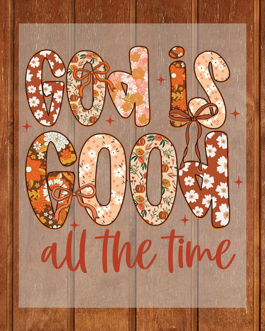 Fall Christian God is Good DTF Transfer