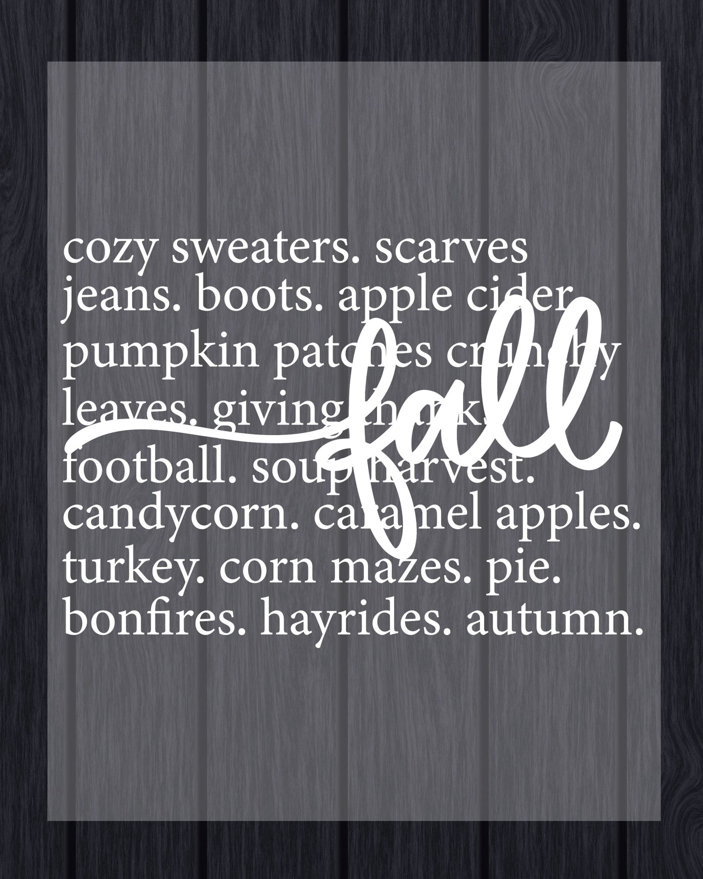 Fall DTF Transfer Ready to Press Cozy Season