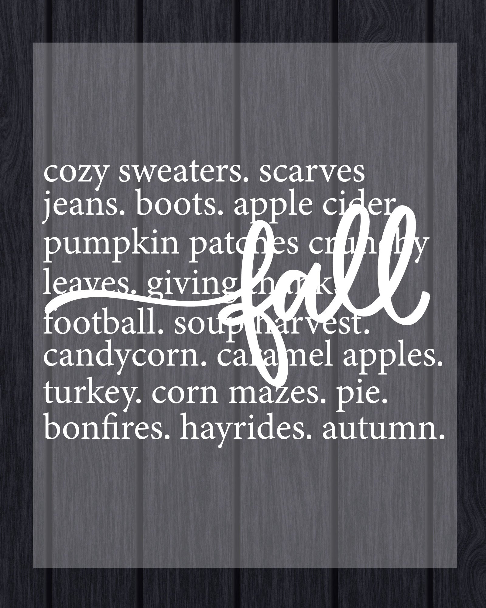 Fall DTF Transfer Ready to Press Cozy Season