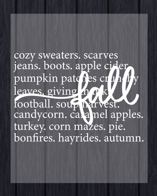 Fall DTF Transfer Ready to Press Cozy Season