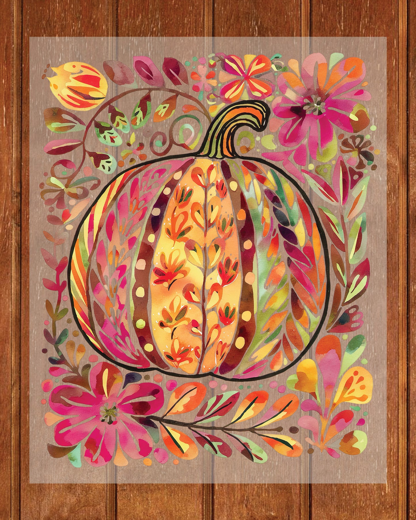 Fall Floral Pumpkin Boho Fall DTF Transfer