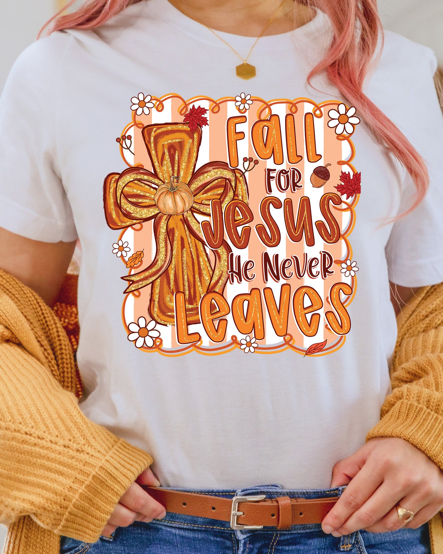 Fall for Jesus Christian Fall  DTF Transfer