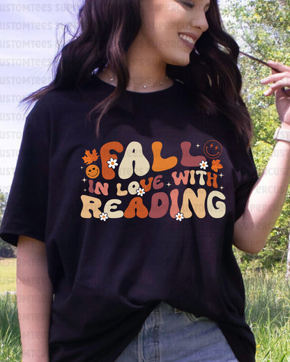 Fall in Love with Reading Autumn Season DTF Transfer Ready to Press