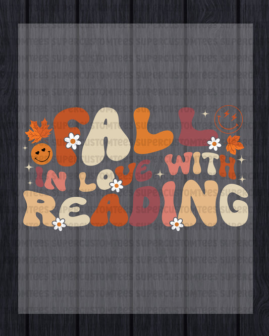 Fall in Love with Reading Autumn Season DTF Transfer Ready to Press