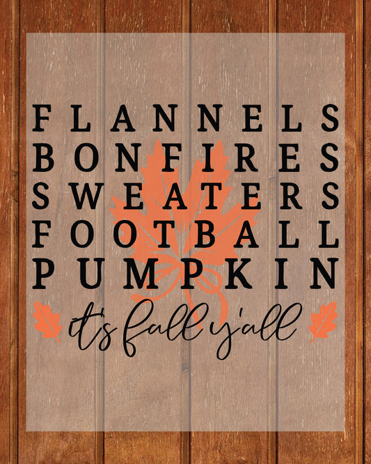 Fall List   all Fall DTF Transfer