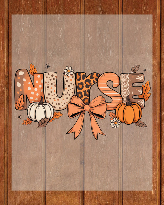 Fall Nurse Coquette DTF Transfer