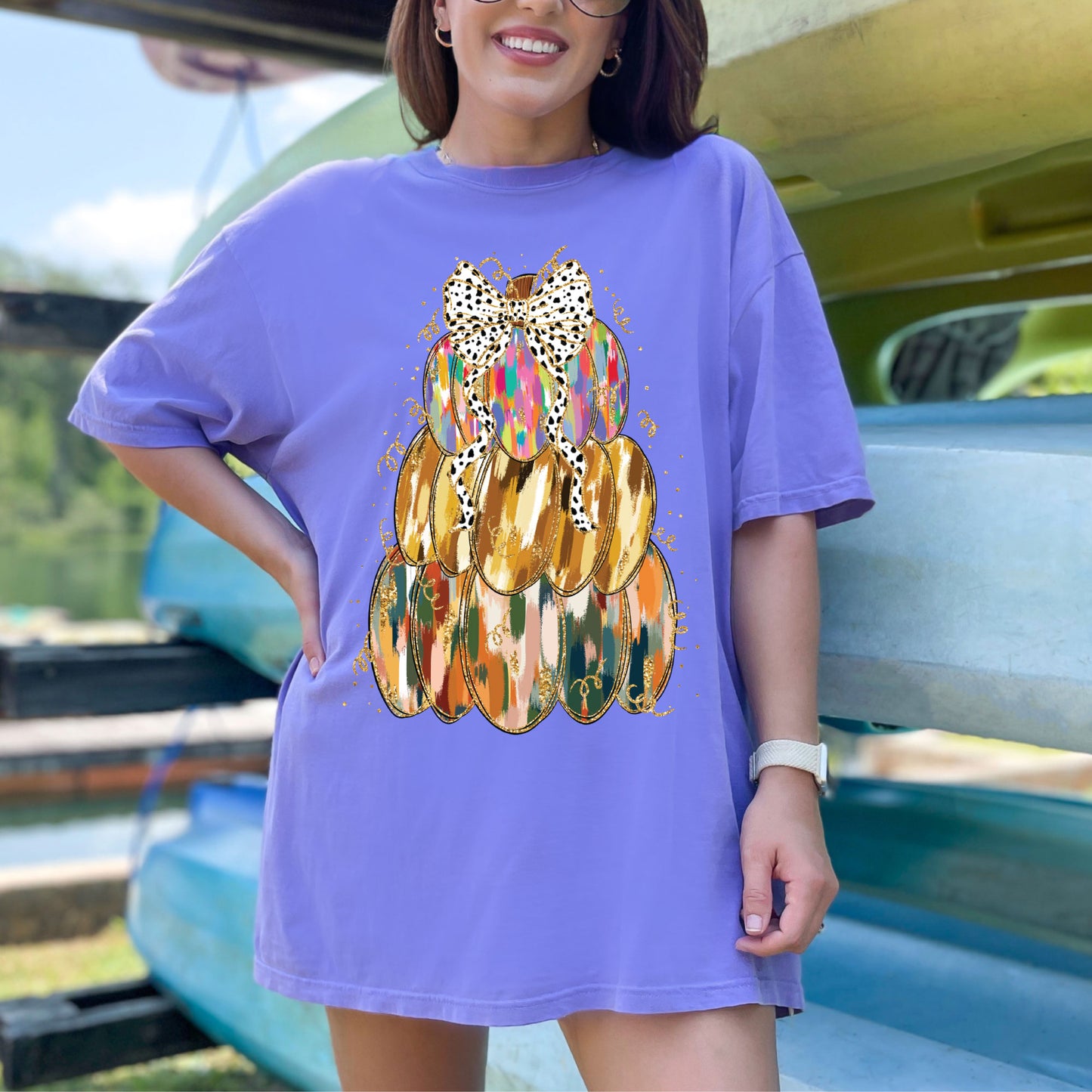 Fall Pumpkin Bow Glitter DTF Transfer Ready to Press