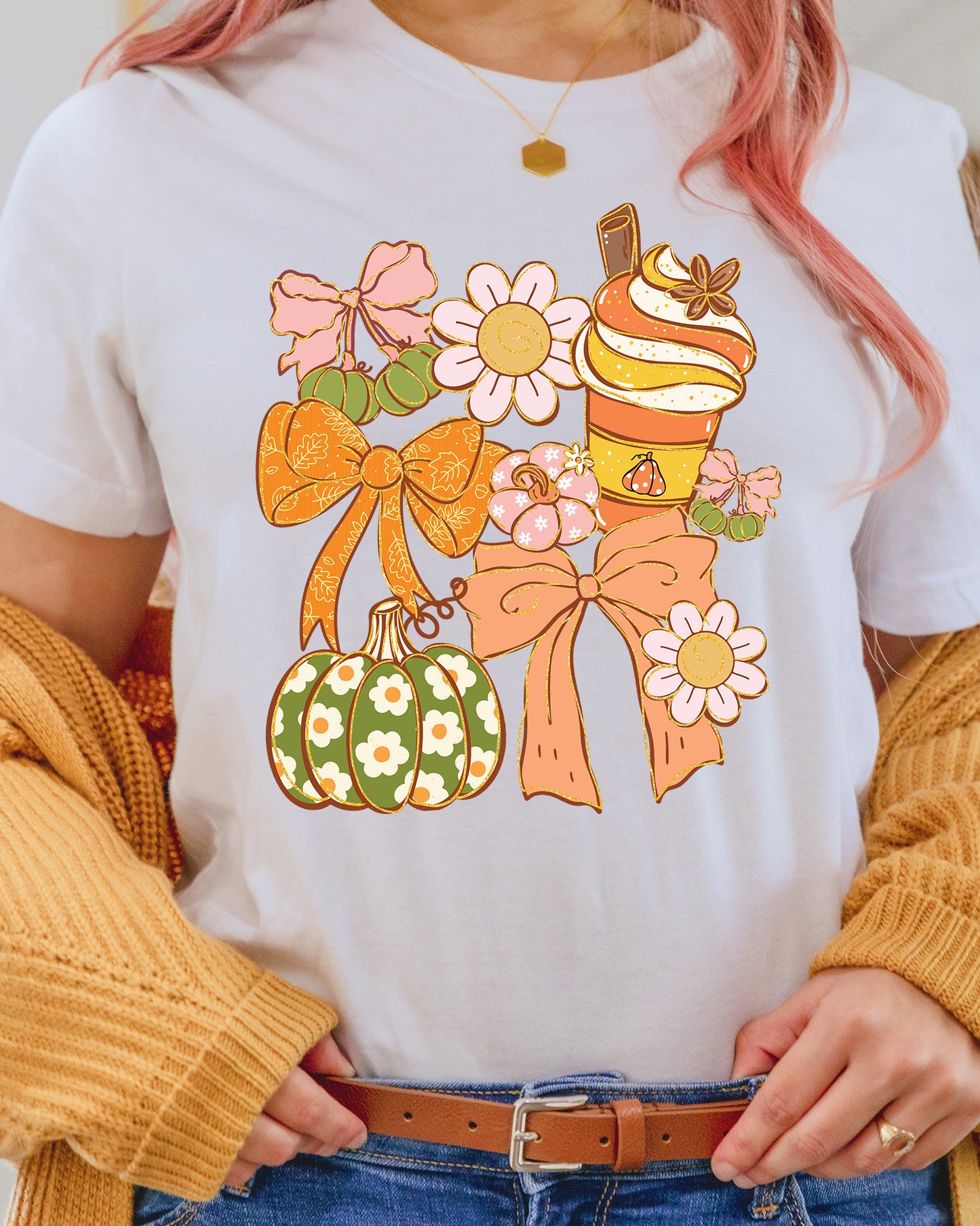 Fall Pumpkin Coquette Boho Fall DTF Transfer