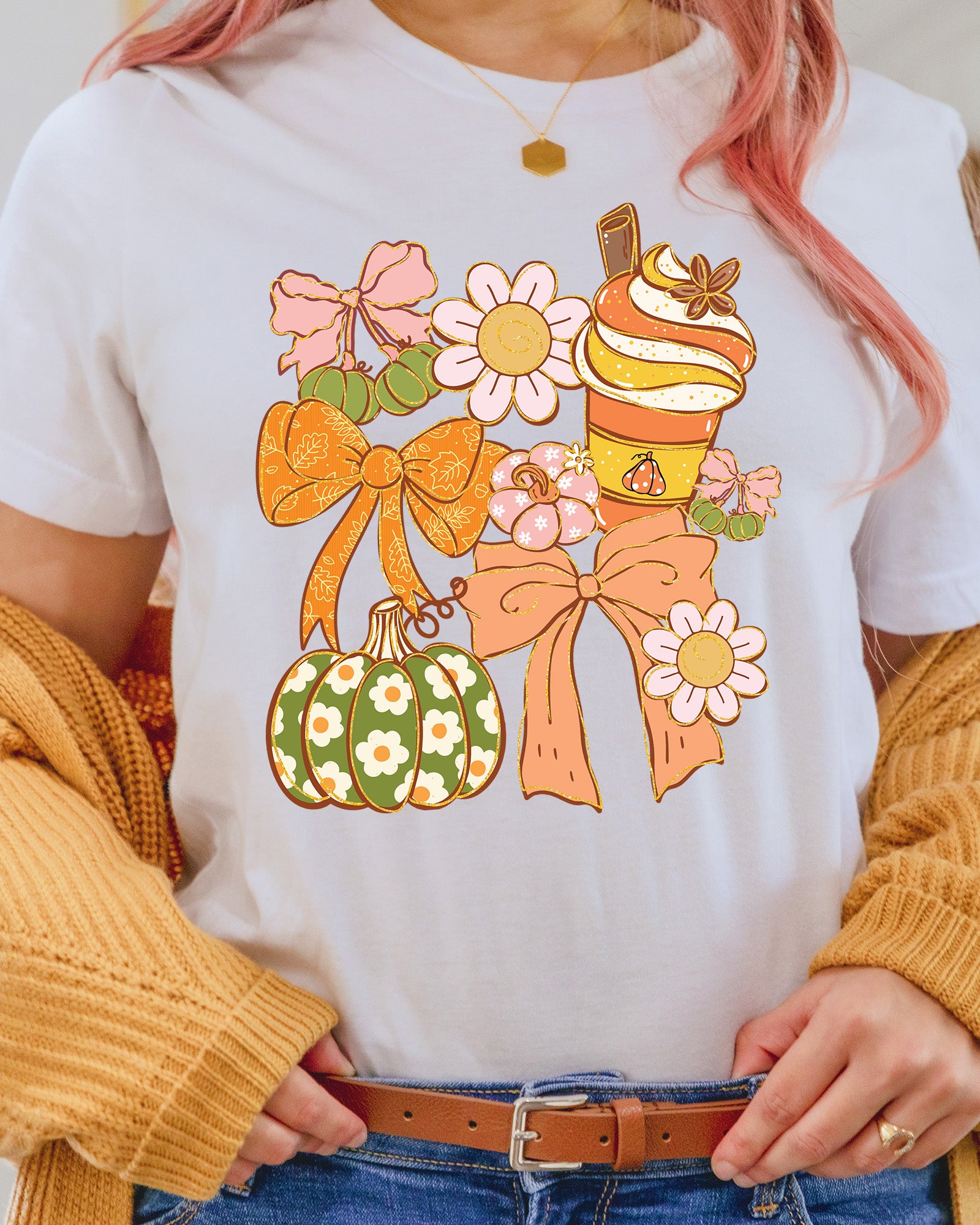 Fall Pumpkin Coquette Boho Fall DTF Transfer