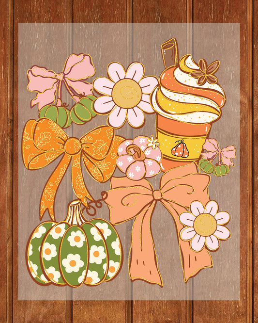 Fall Pumpkin Coquette Boho Fall DTF Transfer