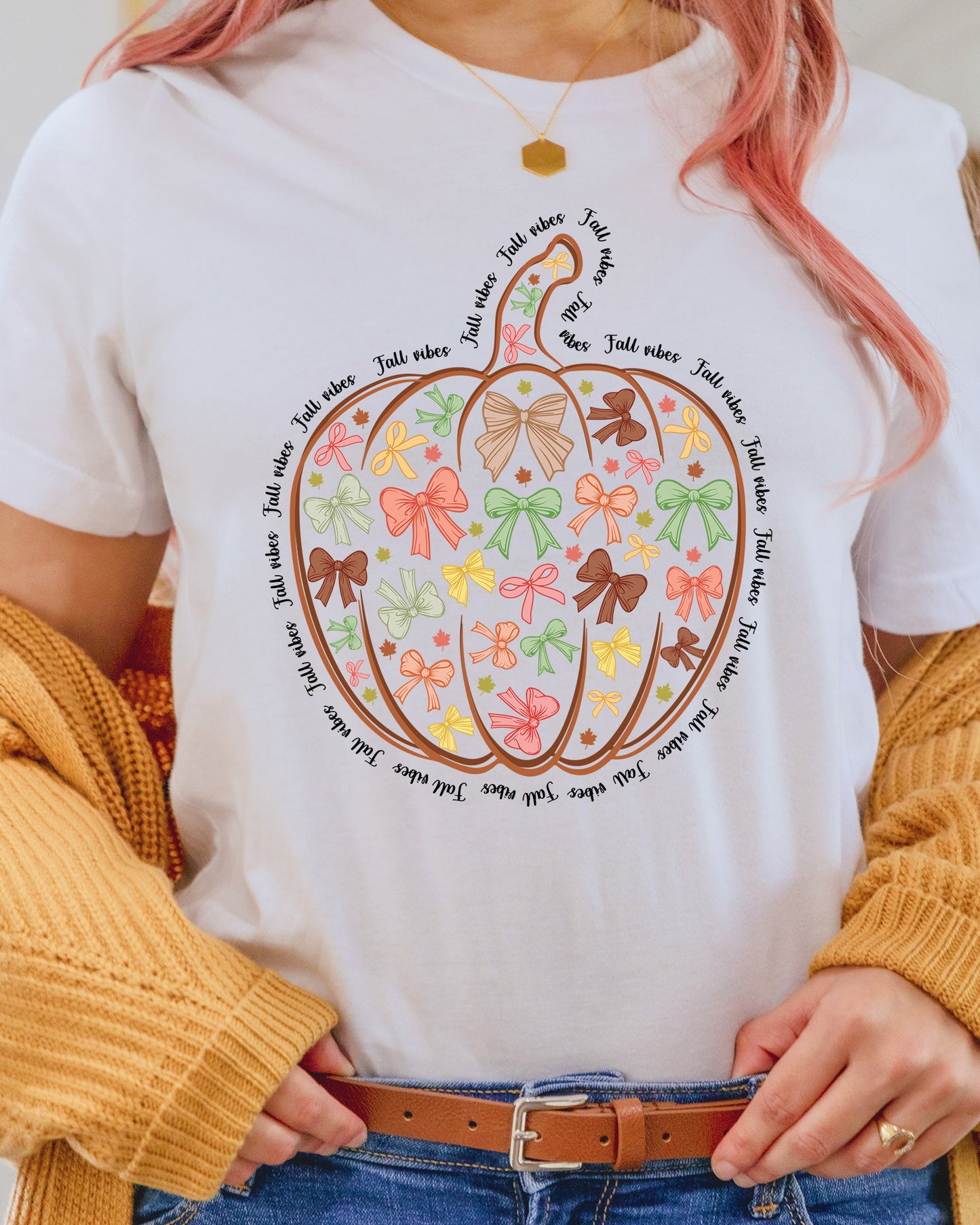 Fall Pumpkin Coquette Fall Vibes DTF Transfer