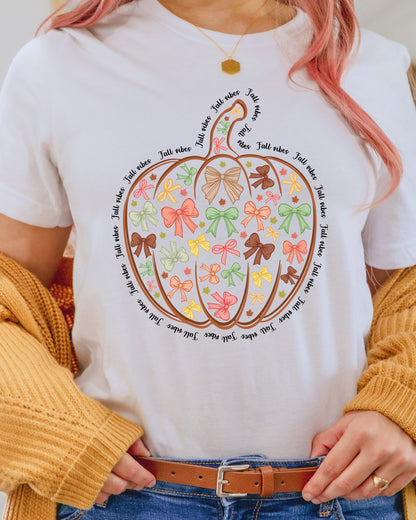 Fall Pumpkin Coquette Fall Vibes DTF Transfer