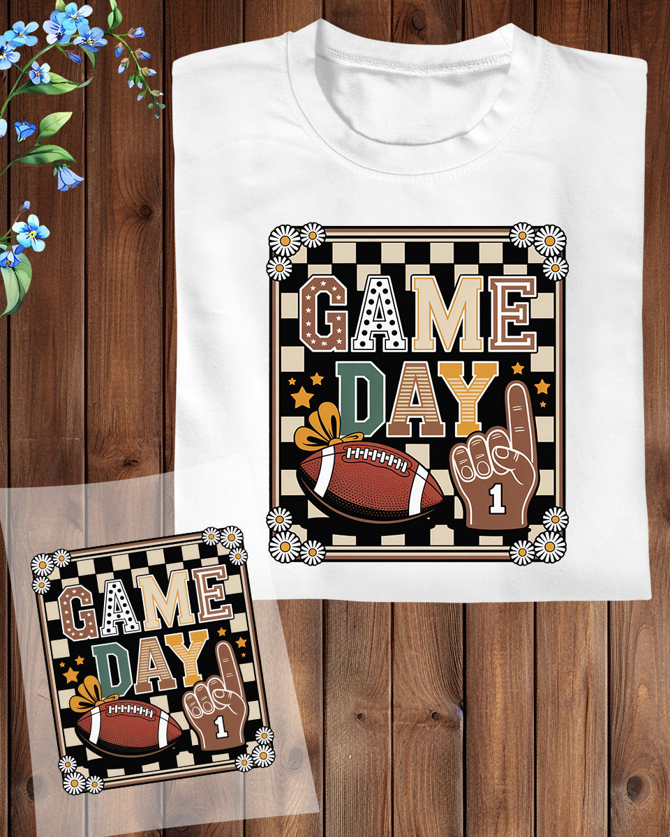 Fall Season Game Day Shirt Heat Transfer ready to Press