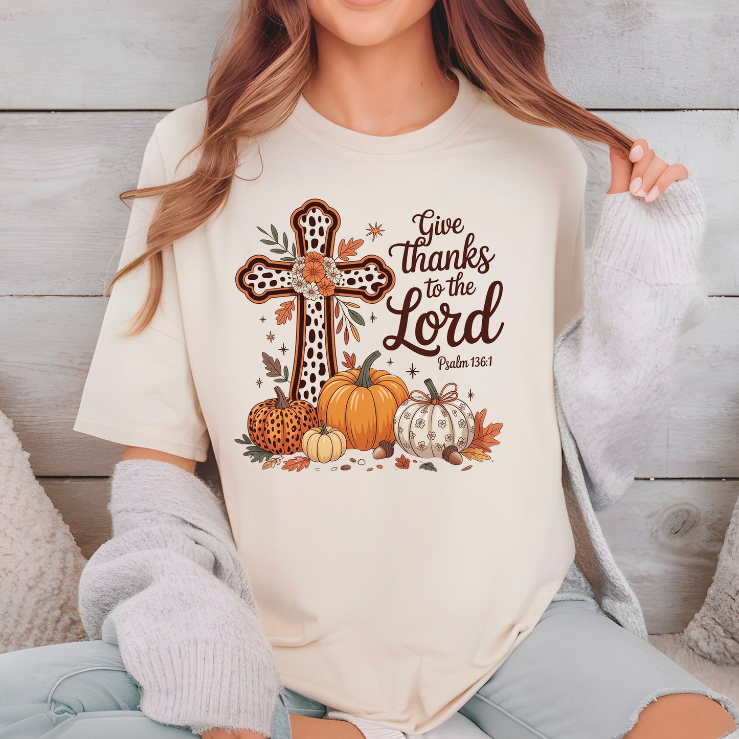 Fall Shirt Give Thanks to the Lord Tees