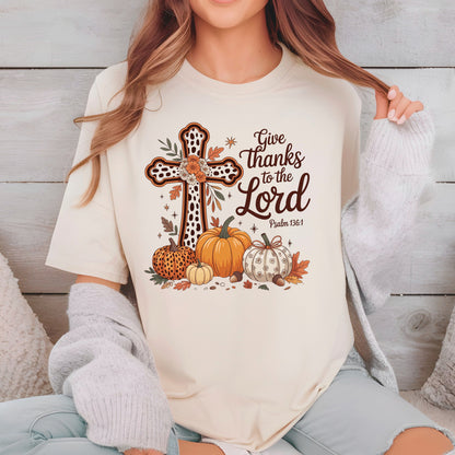 Fall Shirt Give Thanks to the Lord Tees