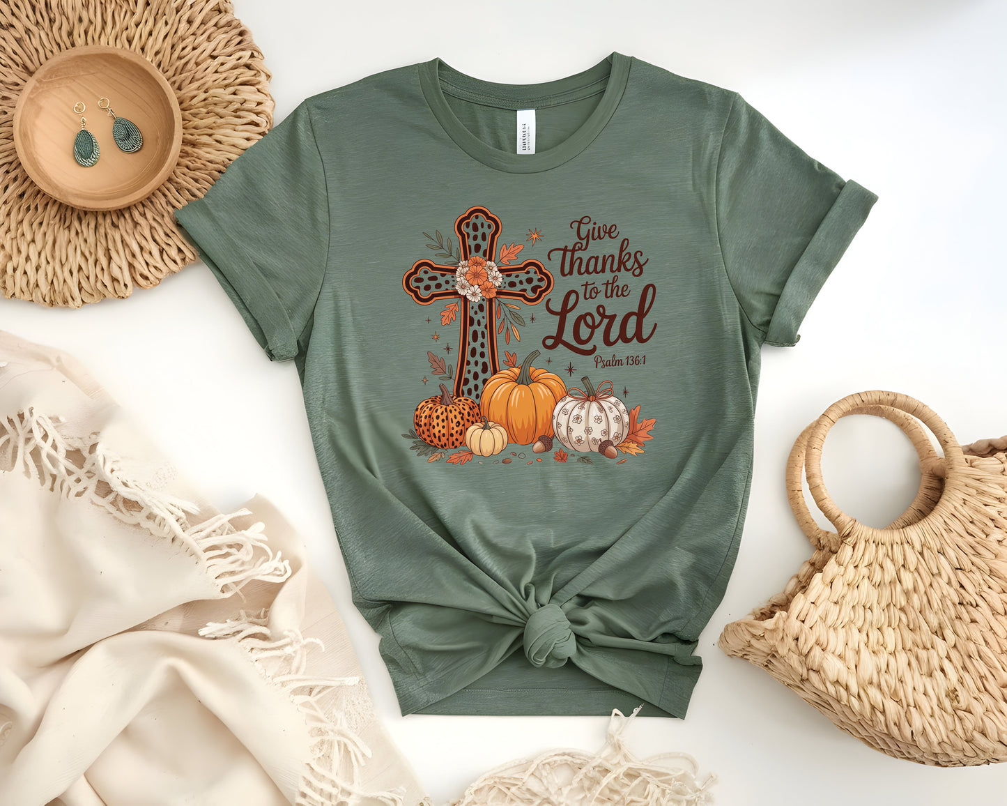 Fall Shirt Give Thanks to the Lord Tees