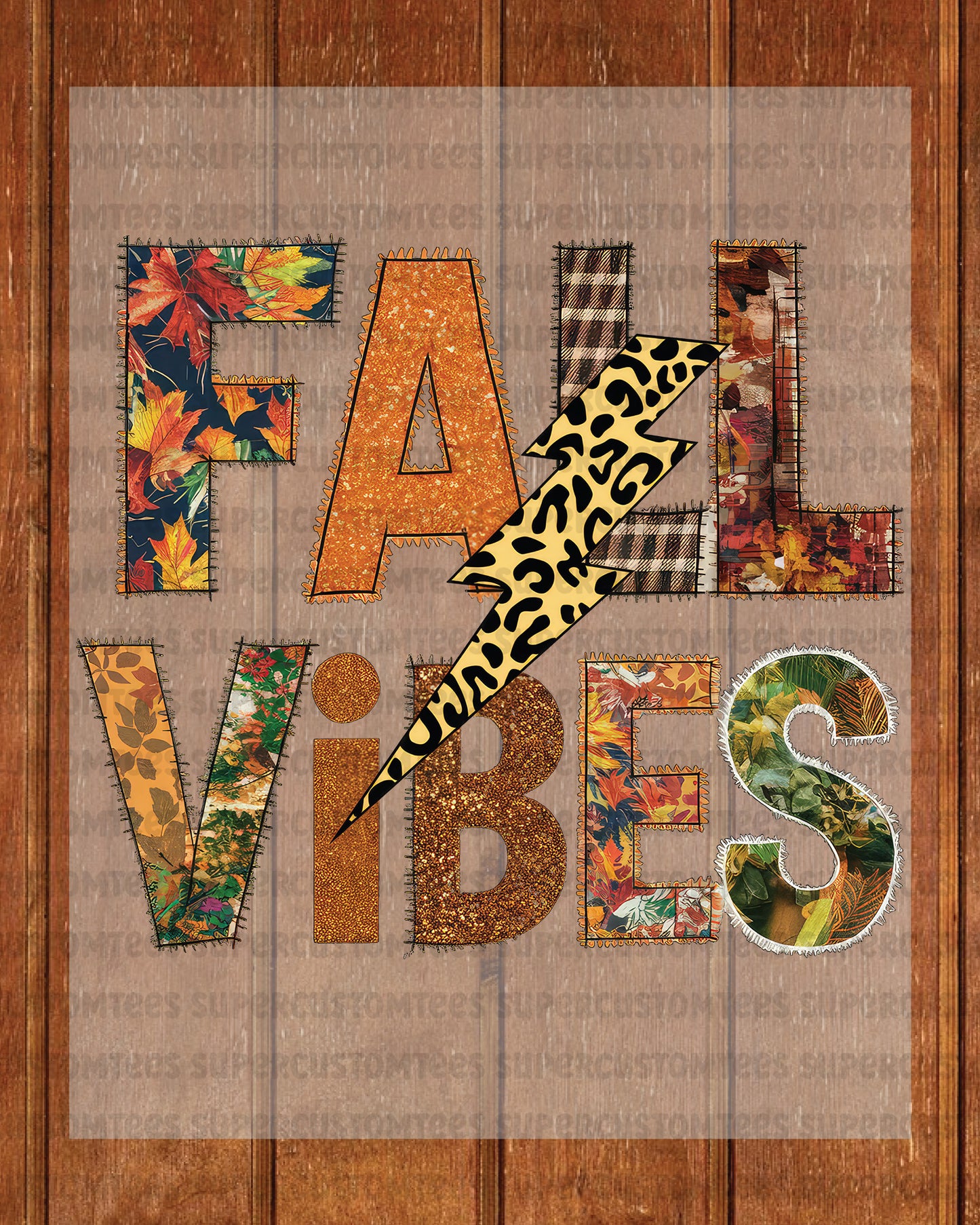 Fall Vibes Autumn Heat Transfer ready to Press