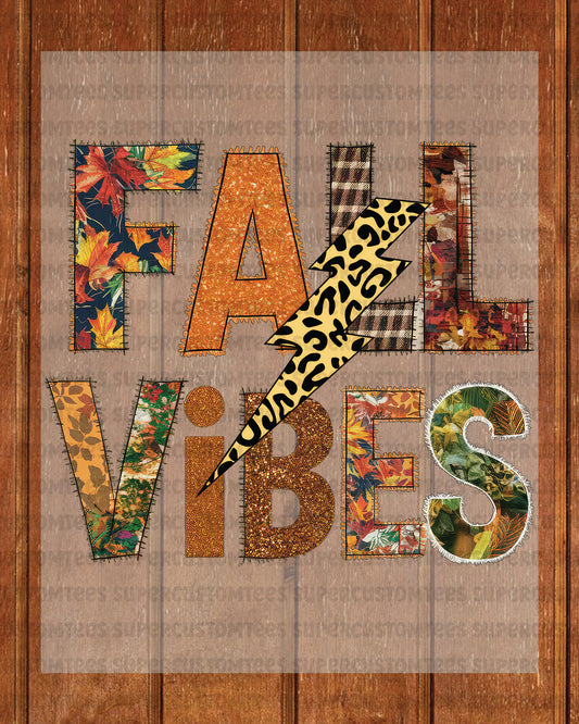 Fall Vibes Autumn Heat Transfer ready to Press
