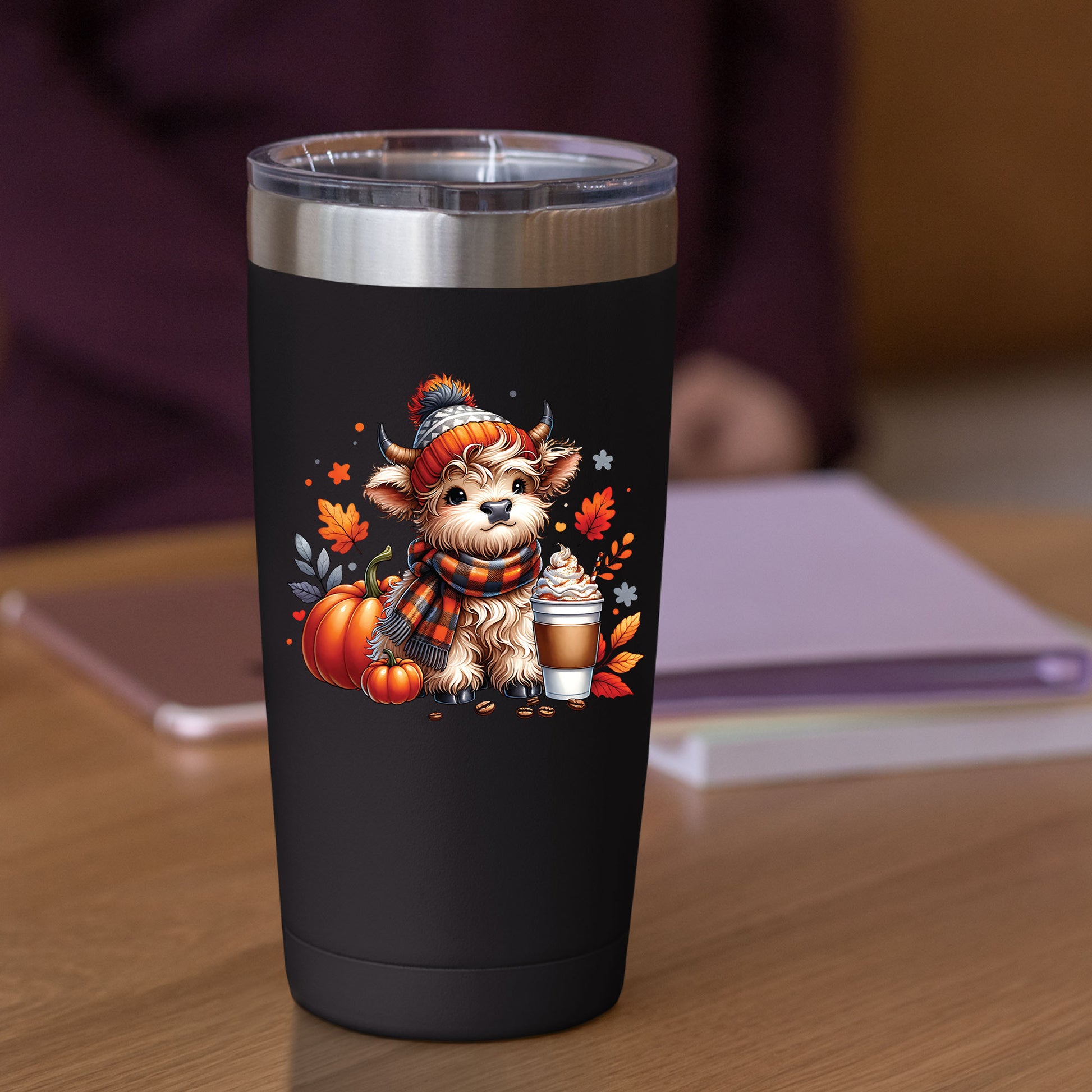 Fall Vibes Highland Cow  Highland Cow DTF Transfer