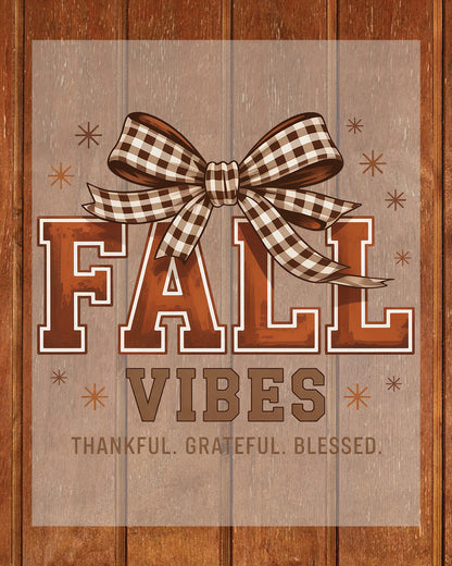 Fall Vibes Thanksgiving DTF Transfer