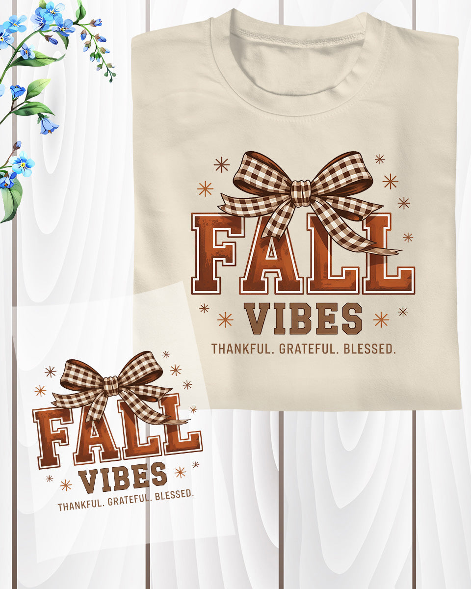 Fall Vibes Thanksgiving DTF Transfer