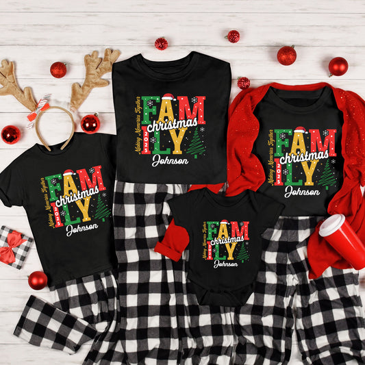 Family Christmas Matching T Shirts Making Memories Together Tees