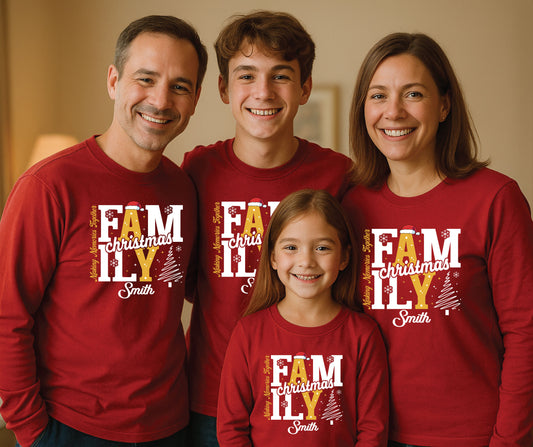 Family Christmas Matching T Shirts Making Memories Together Tees