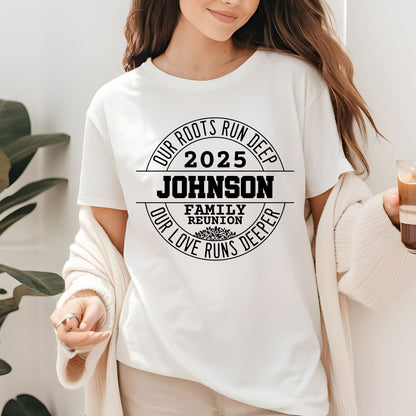 Our Roots Run Deep Our Love Runs Deeper Personalized Family Reunion Shirt
