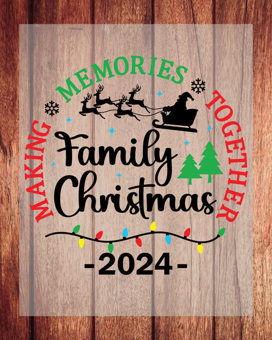 Making Memories Together Family Christmas DTF Transfer Film