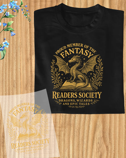 Fantasy Readers Society Bookish Romantas DTF Transfer