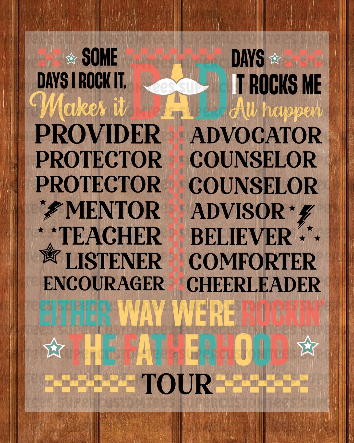 Fatherhood Tour DTF Transfer