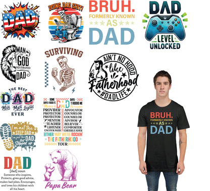 Father's Day DTF Transfer Premade Gang sheet