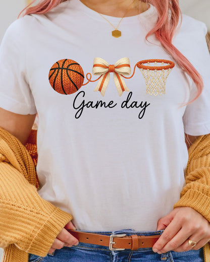 Faux Yarn Basketball DTF Transfer