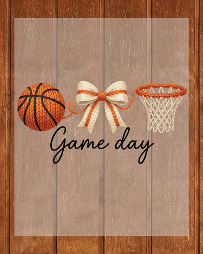 Faux Yarn Basketball DTF Transfer