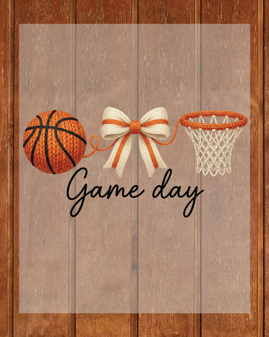 Faux Yarn Basketball DTF Transfer