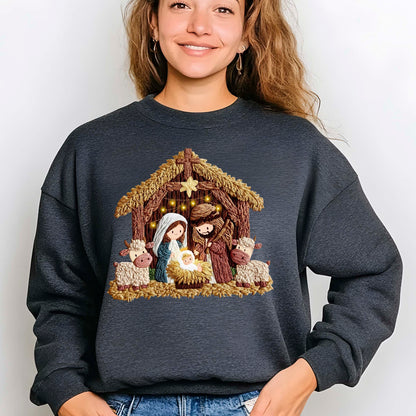 Faux Yarn Christmas DTF Transfer Ready to Press, True Story Christmas Heat Transfer For Shirt, X-mas UV Sticker Prints