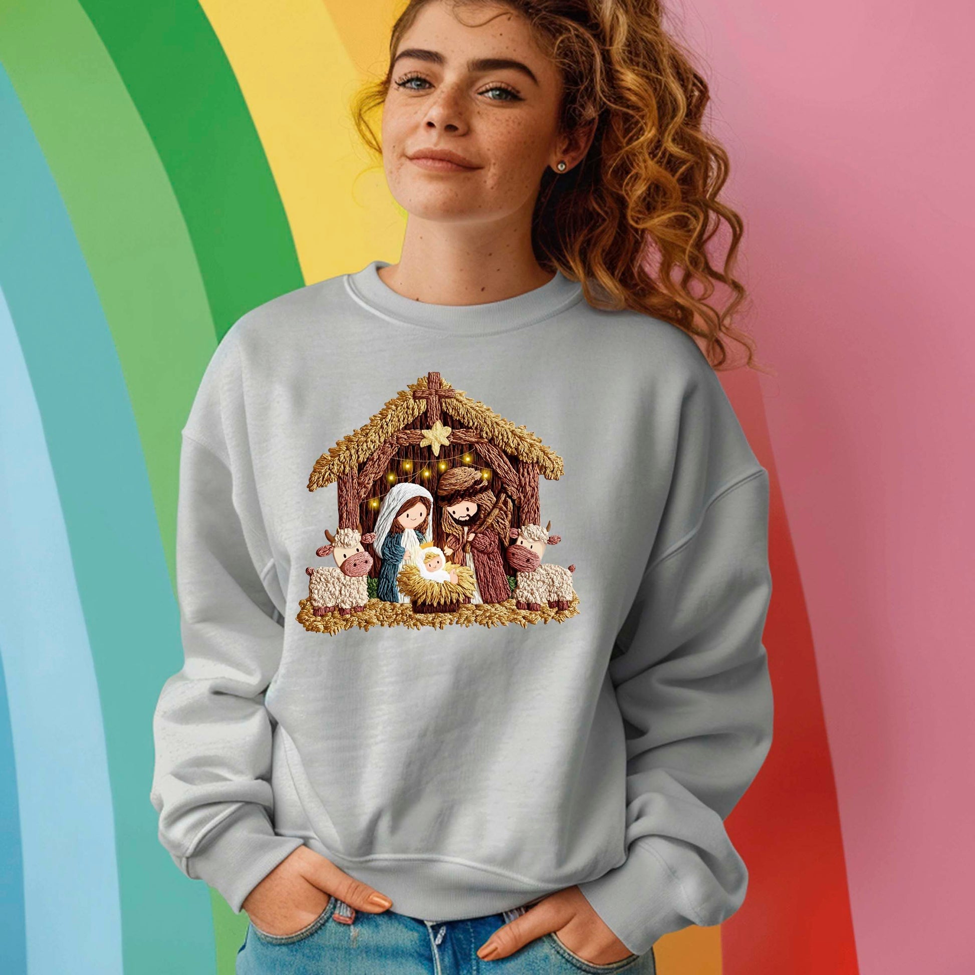 Faux Yarn Christmas Sweatshirt, True Story Christmas Shirt, Native X-mas Gift Tees