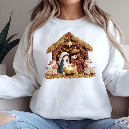 Faux Yarn Christmas Sweatshirt, True Story Christmas Shirt, Native X-mas Gift Tees