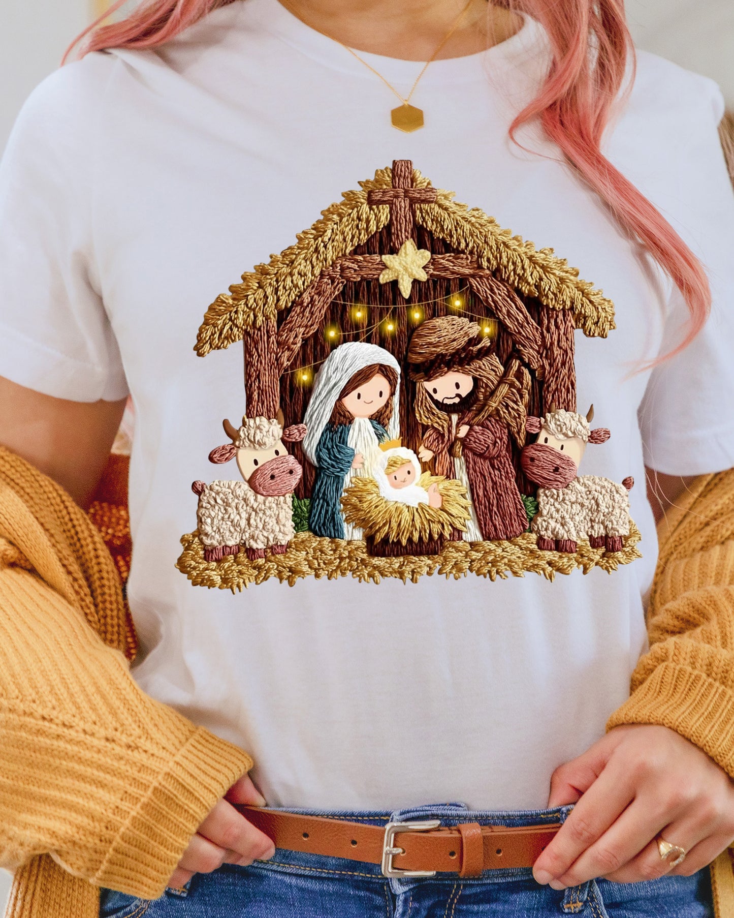 Faux Yarn Christmas DTF Transfer Ready to Press, True Story Christmas Heat Transfer For Shirt, X-mas UV Sticker Prints