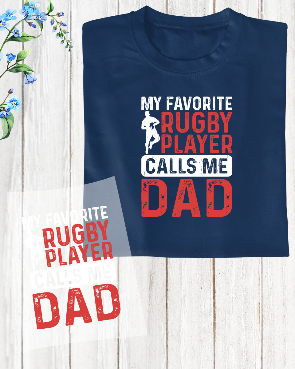 My Rugby Players Calls Me Dad Gift DTF Transfer Sheets