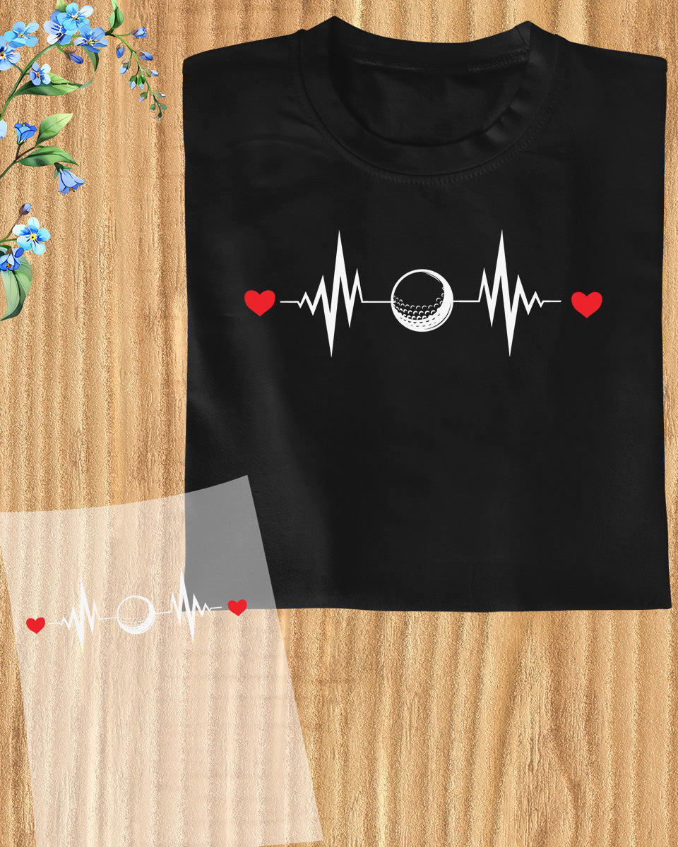 Golf Heart DTF Transfer Film