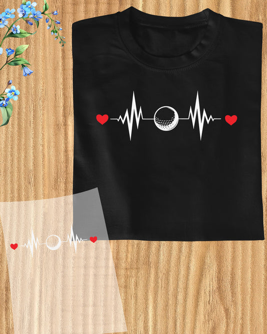 Golf Heart DTF Transfer Film