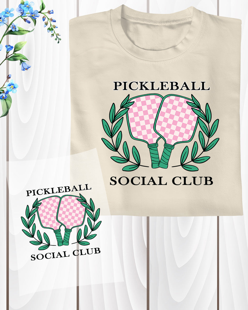 Pickleball Social Club Trendy DTF Transfer Sheets