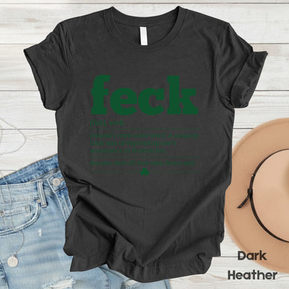 Feck Definition St Patrick’s Day Shirts Shamrock Sweatshirt Saint Patrick Party Tees Irish Green Sweater For Men Women Kids