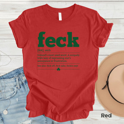 Feck Definition St Patrick’s Day Shirts Shamrock Sweatshirt Saint Patrick Party Tees Irish Green Sweater For Men Women Kids