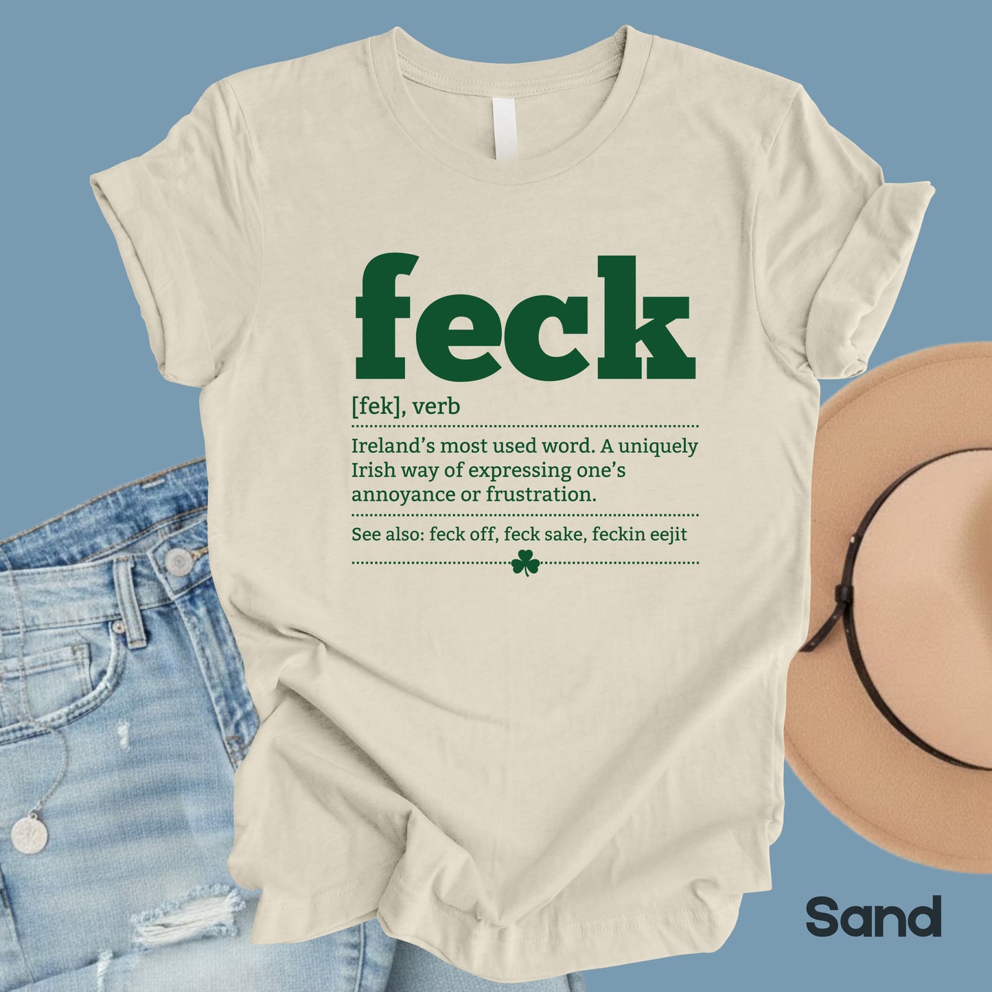 Feck Definition St Patrick’s Day Shirts Shamrock Sweatshirt Saint Patrick Party Tees Irish Green Sweater For Men Women Kids