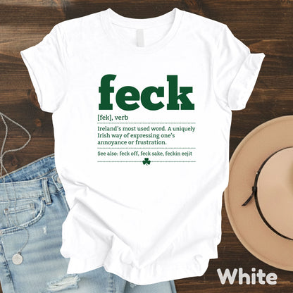 Feck Definition St Patrick’s Day Shirts Shamrock Sweatshirt Saint Patrick Party Tees Irish Green Sweater For Men Women Kids